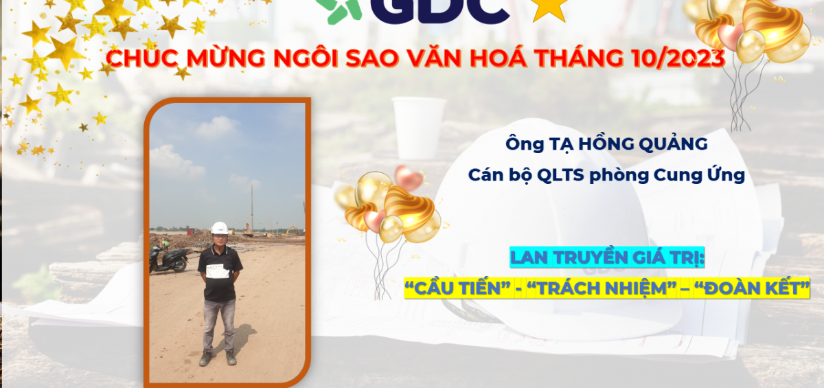 Chúc mừng ngôi sao tháng 10